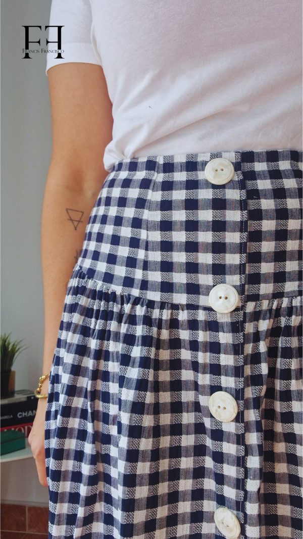 FALDA MIDI CON CANESÚ