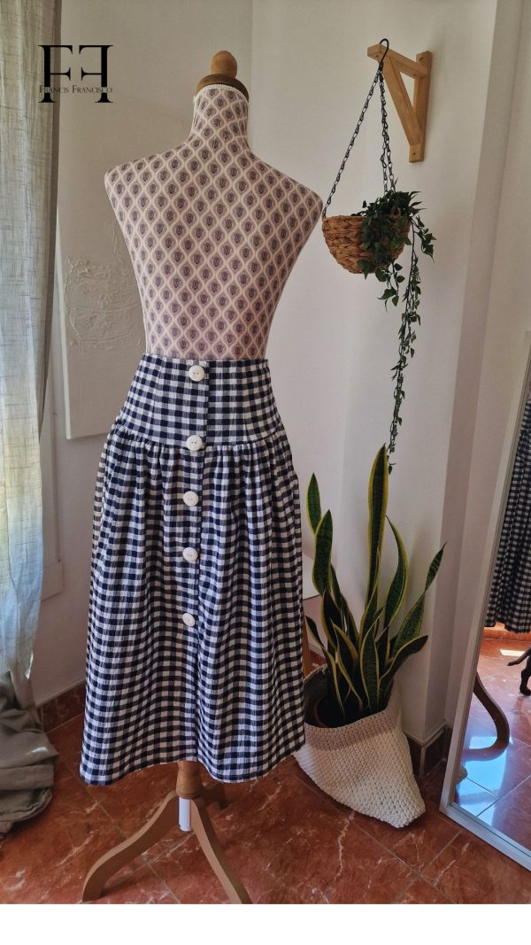 FALDA MIDI CON CANESÚ