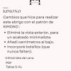 Eliminé la vista exterior, para un acabado minimalista. Añadí centimetros al bajo. Incorporé bolsillos (que nunca falten). KIMONO